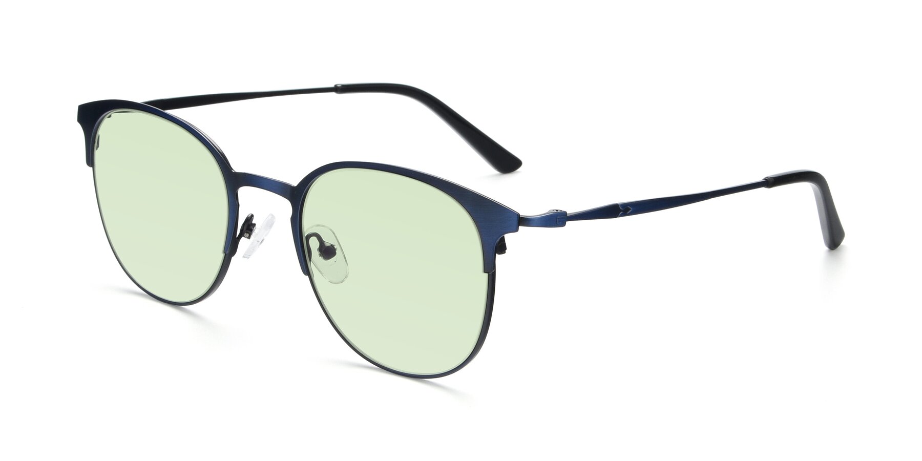 Angle of 9547 in Antique Blue with Light Green Tinted Lenses