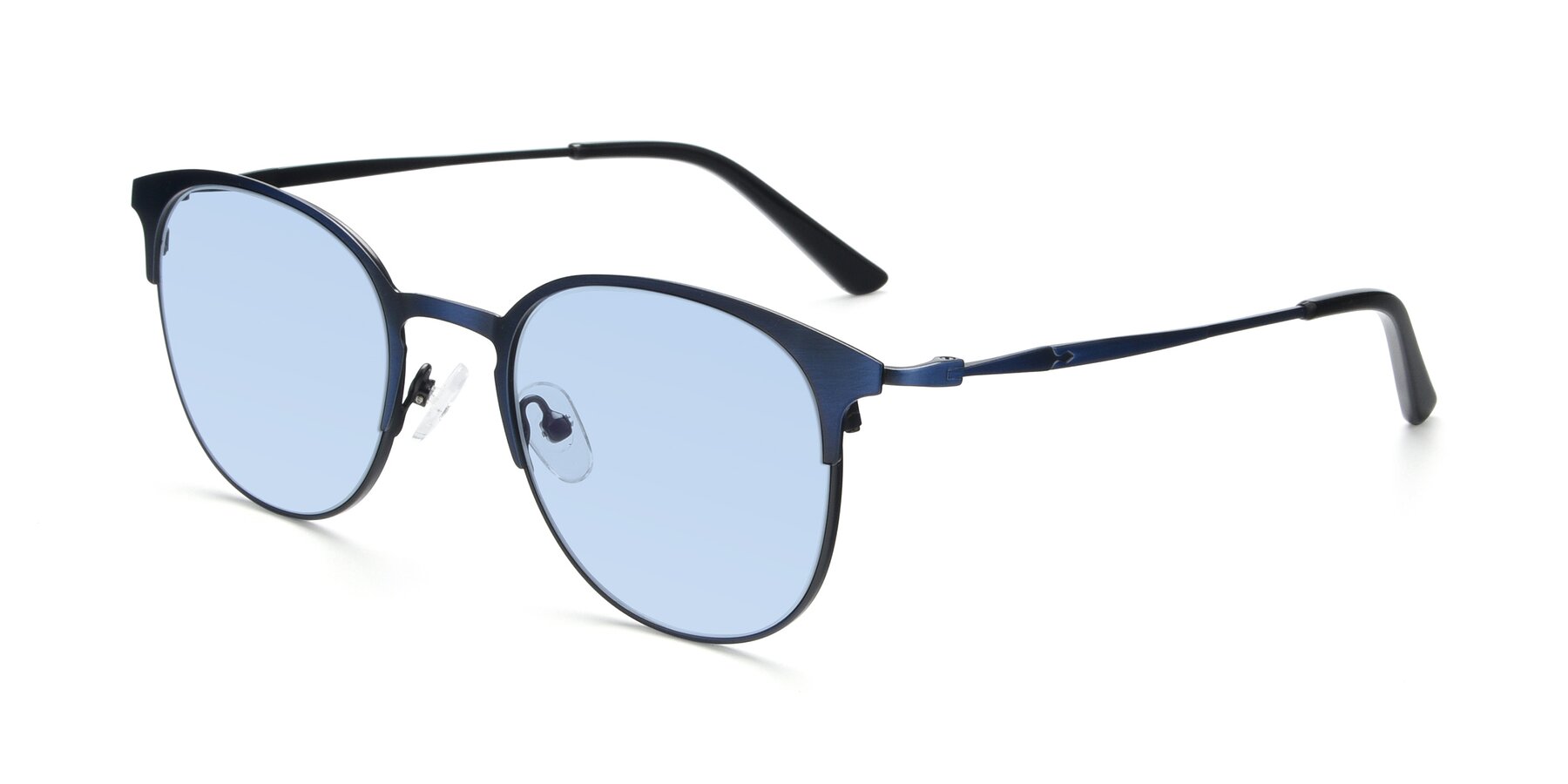Angle of 9547 in Antique Blue with Light Blue Tinted Lenses
