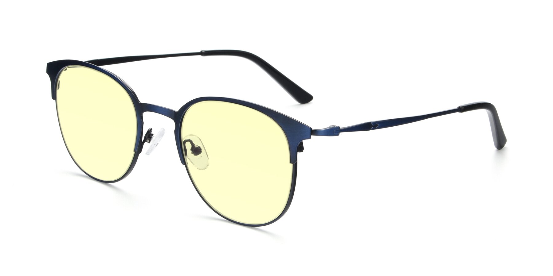 Angle of 9547 in Antique Blue with Light Yellow Tinted Lenses