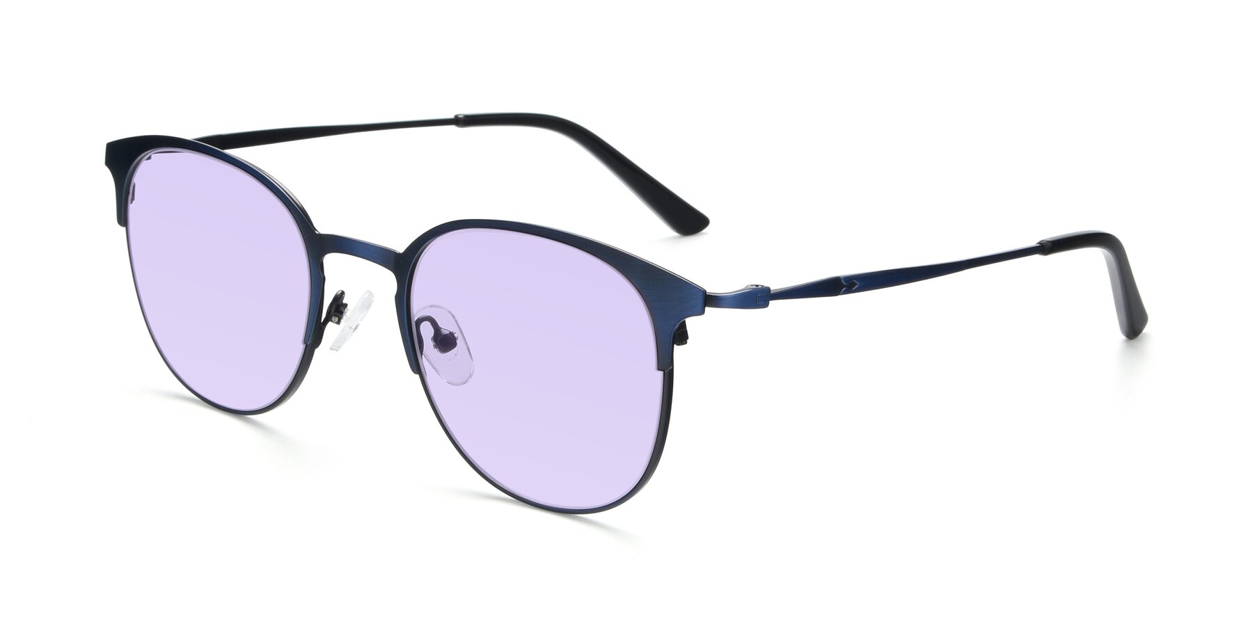 Angle of 9547 in Antique Blue with Light Purple Tinted Lenses