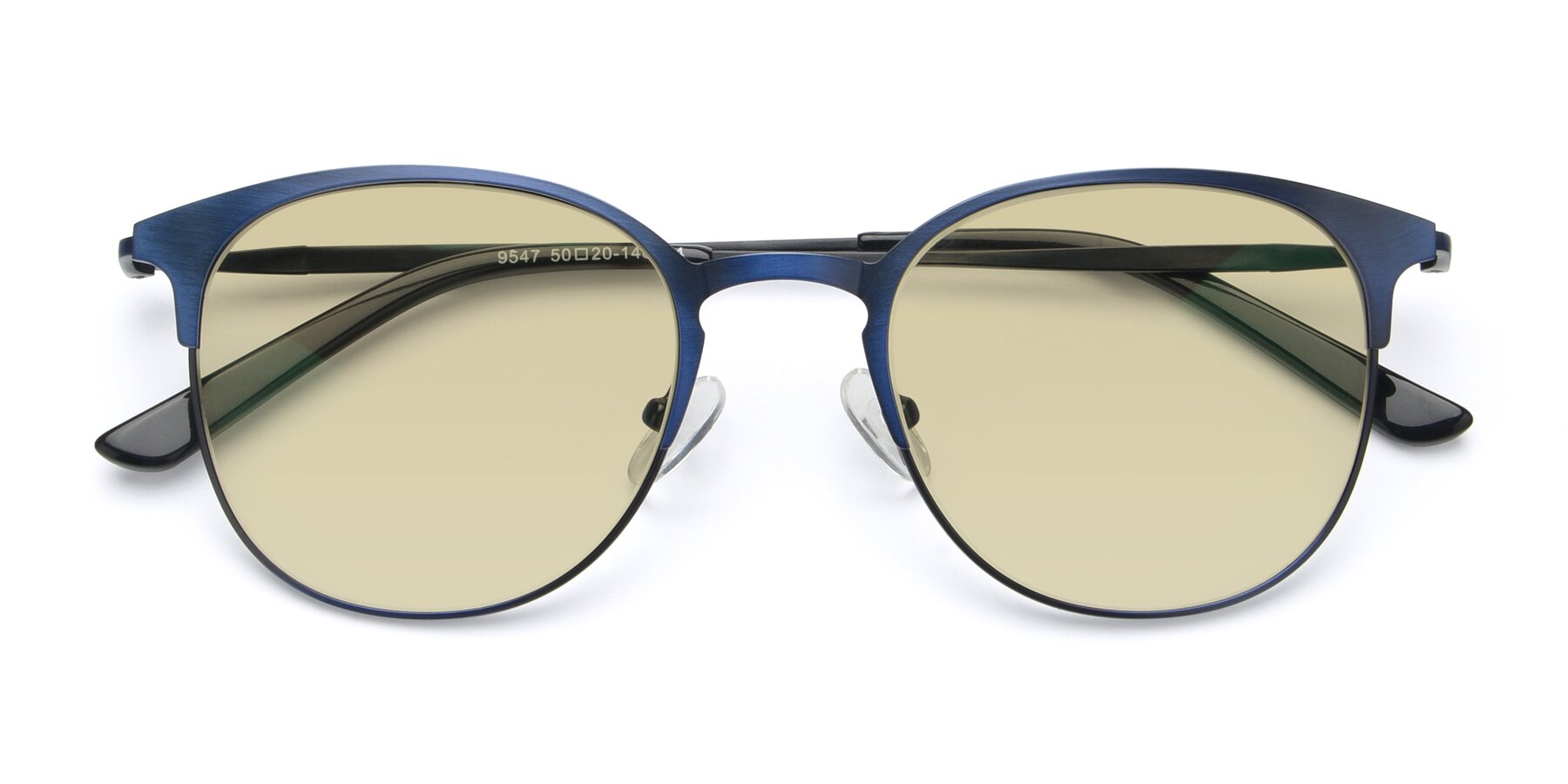 Folded Front of 9547 in Antique Blue with Light Champagne Tinted Lenses