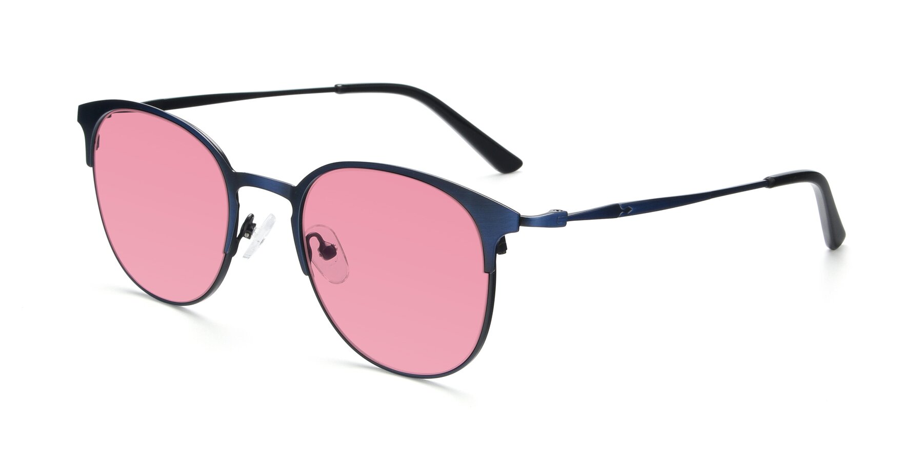Angle of 9547 in Antique Blue with Pink Tinted Lenses