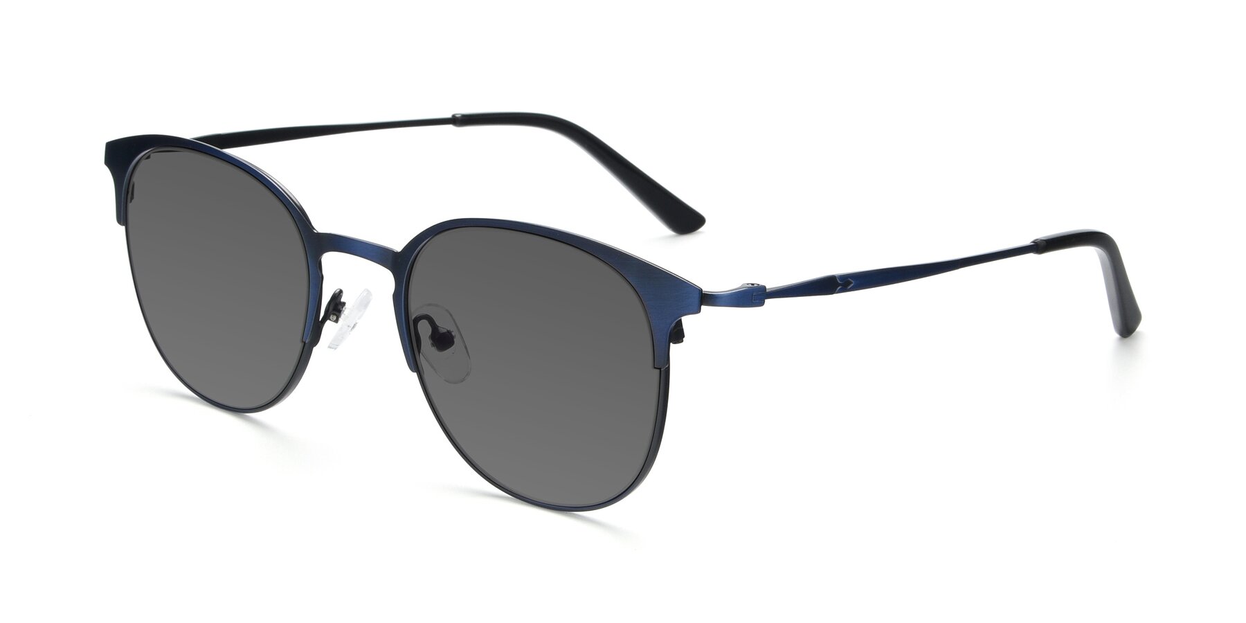 Angle of 9547 in Antique Blue with Medium Gray Tinted Lenses