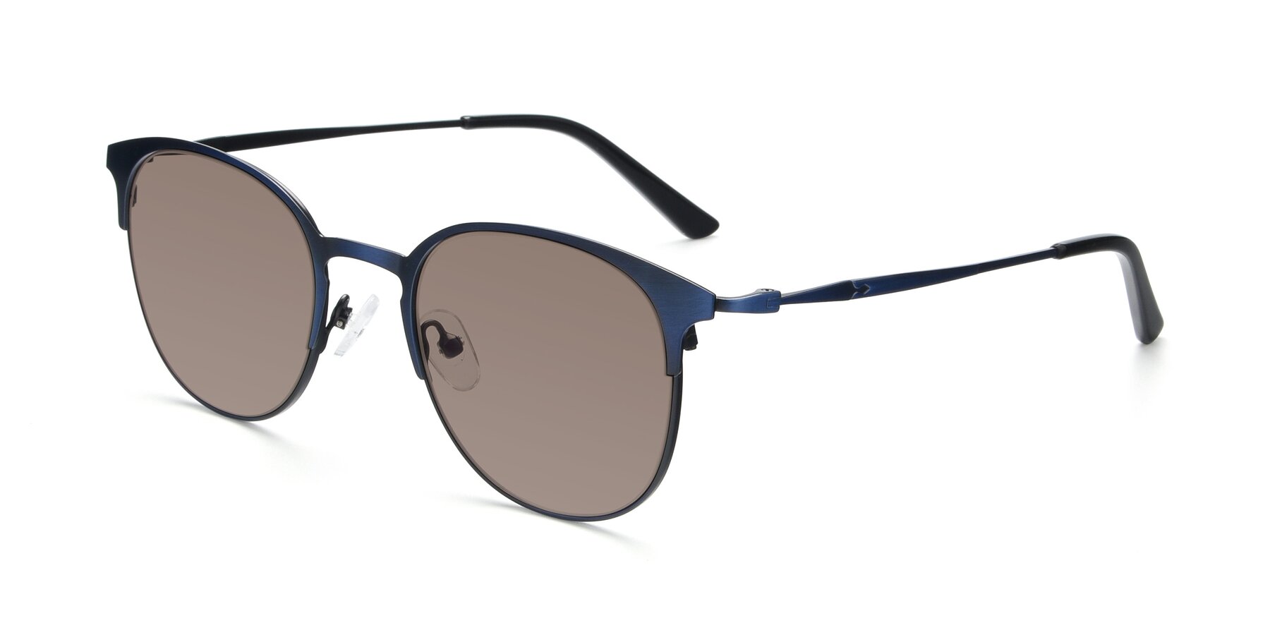 Angle of 9547 in Antique Blue with Medium Brown Tinted Lenses