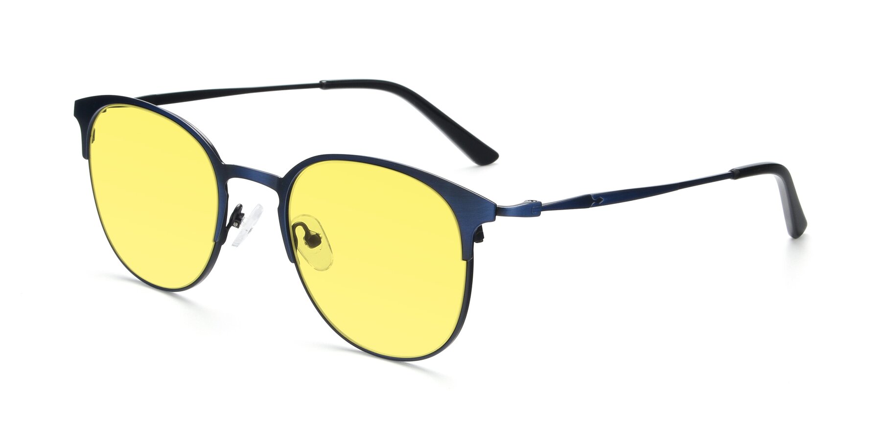 Angle of 9547 in Antique Blue with Medium Yellow Tinted Lenses