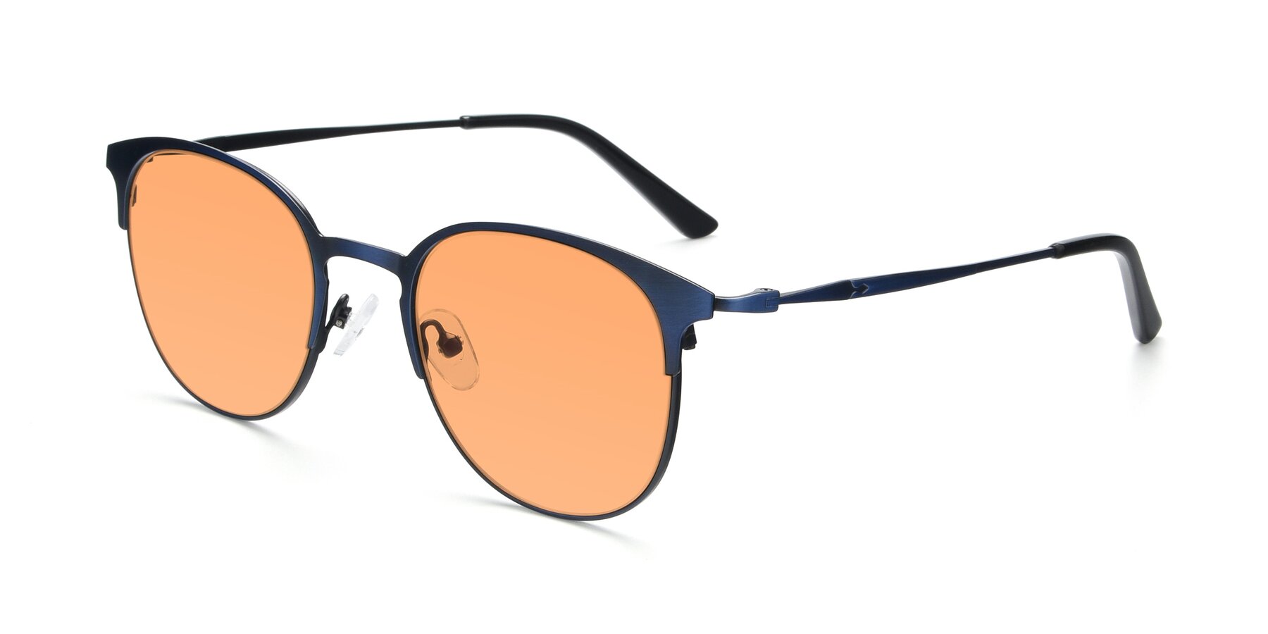 Angle of 9547 in Antique Blue with Medium Orange Tinted Lenses