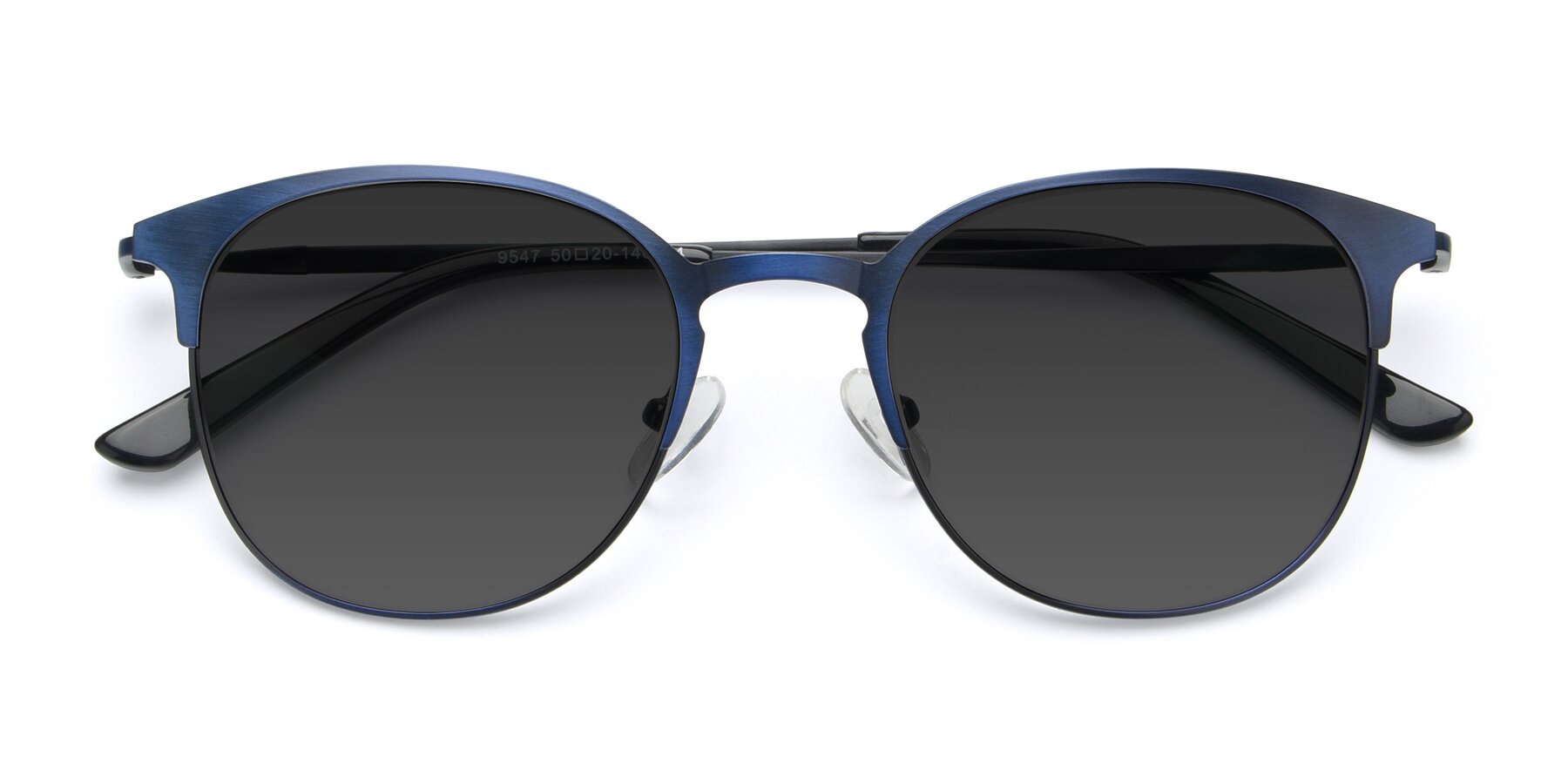 Folded Front of 9547 in Antique Blue with Gray Tinted Lenses