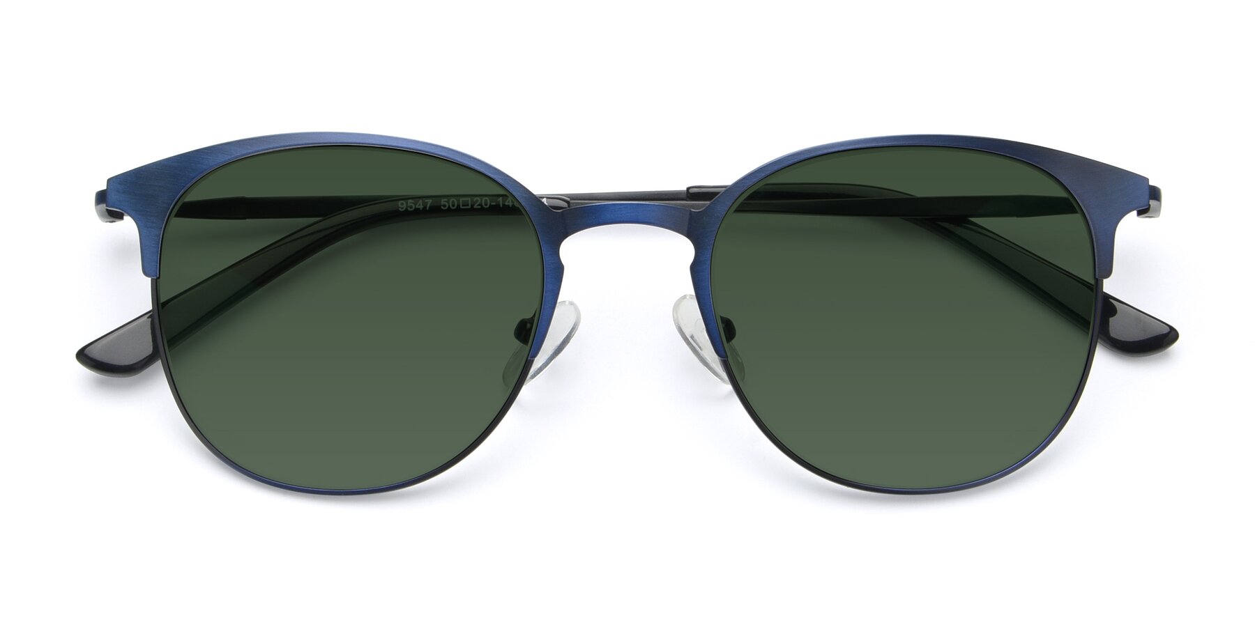Folded Front of 9547 in Antique Blue with Green Tinted Lenses
