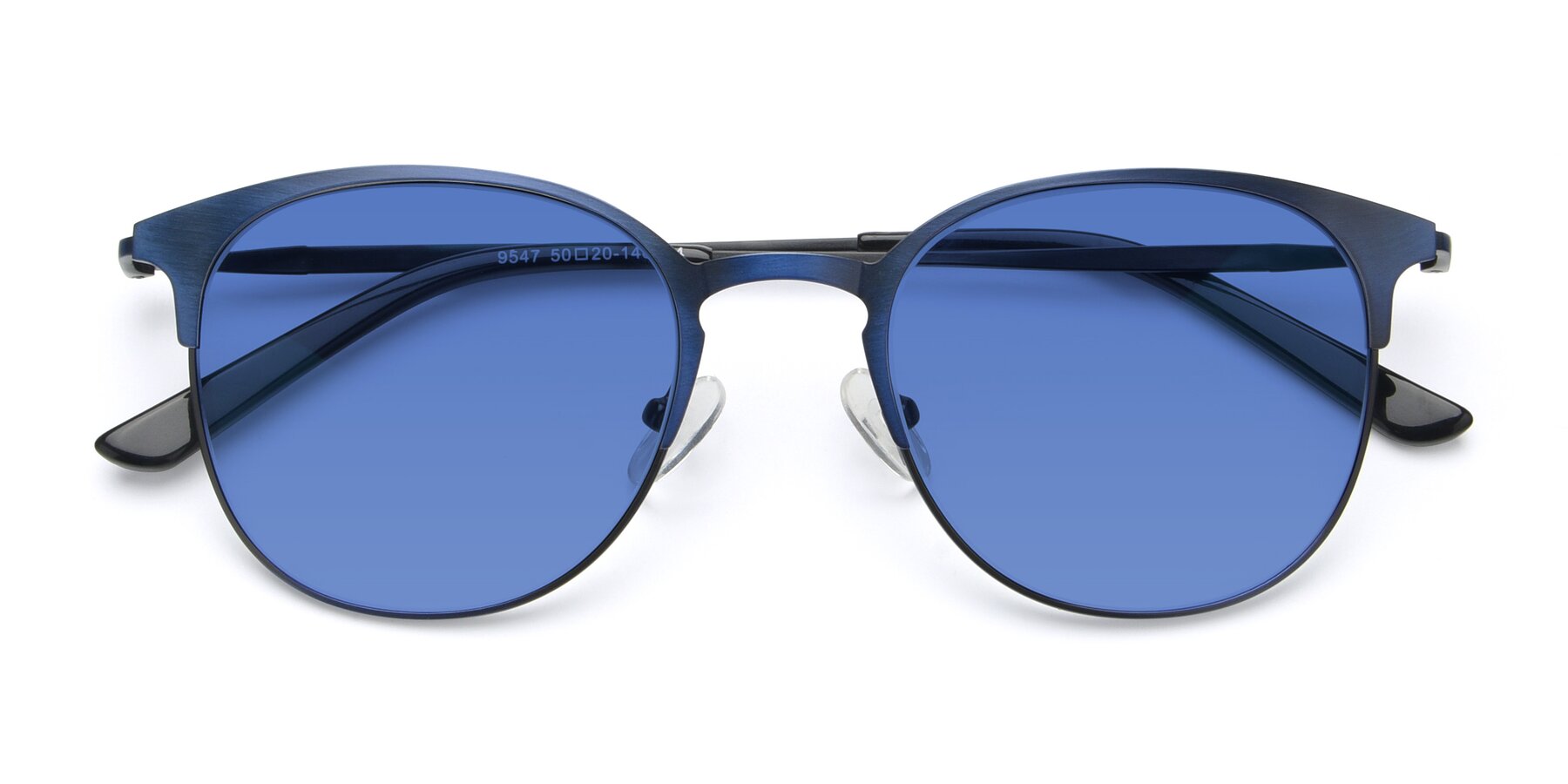 Folded Front of 9547 in Antique Blue with Blue Tinted Lenses