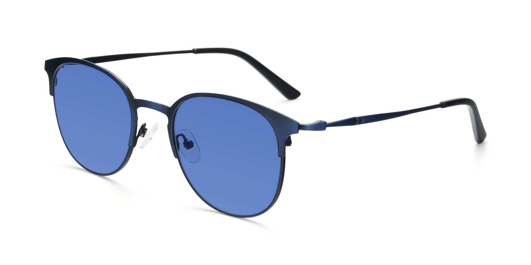 Angle of 9547 in Antique Blue with Blue Tinted Lenses