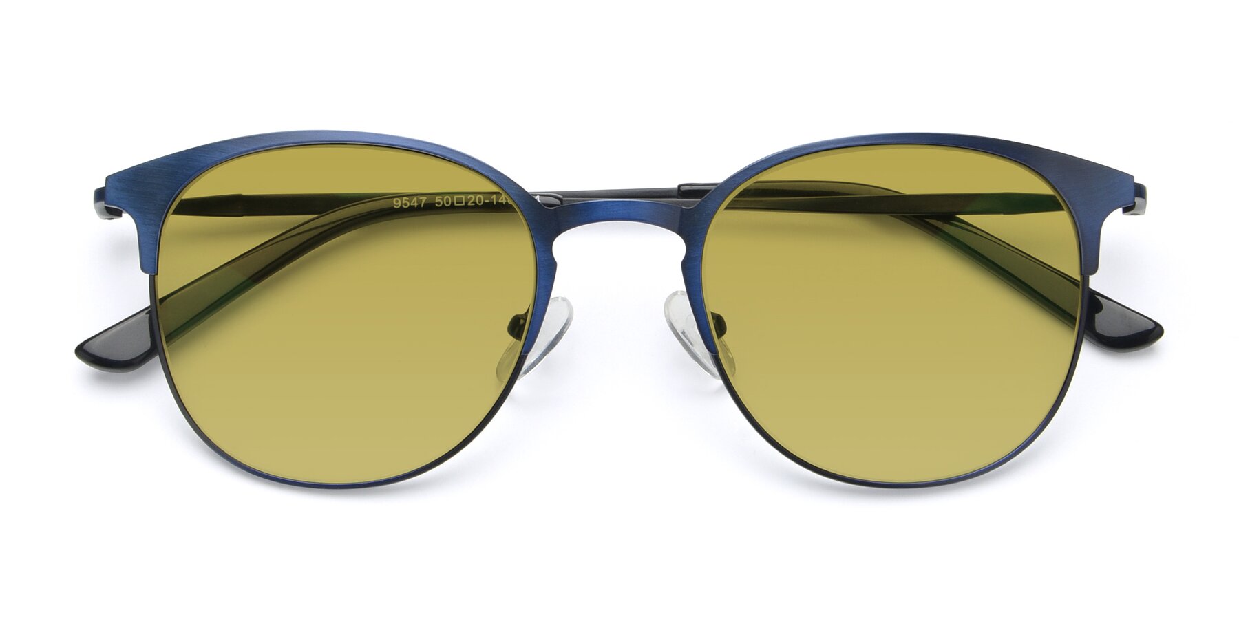 Folded Front of 9547 in Antique Blue with Champagne Tinted Lenses