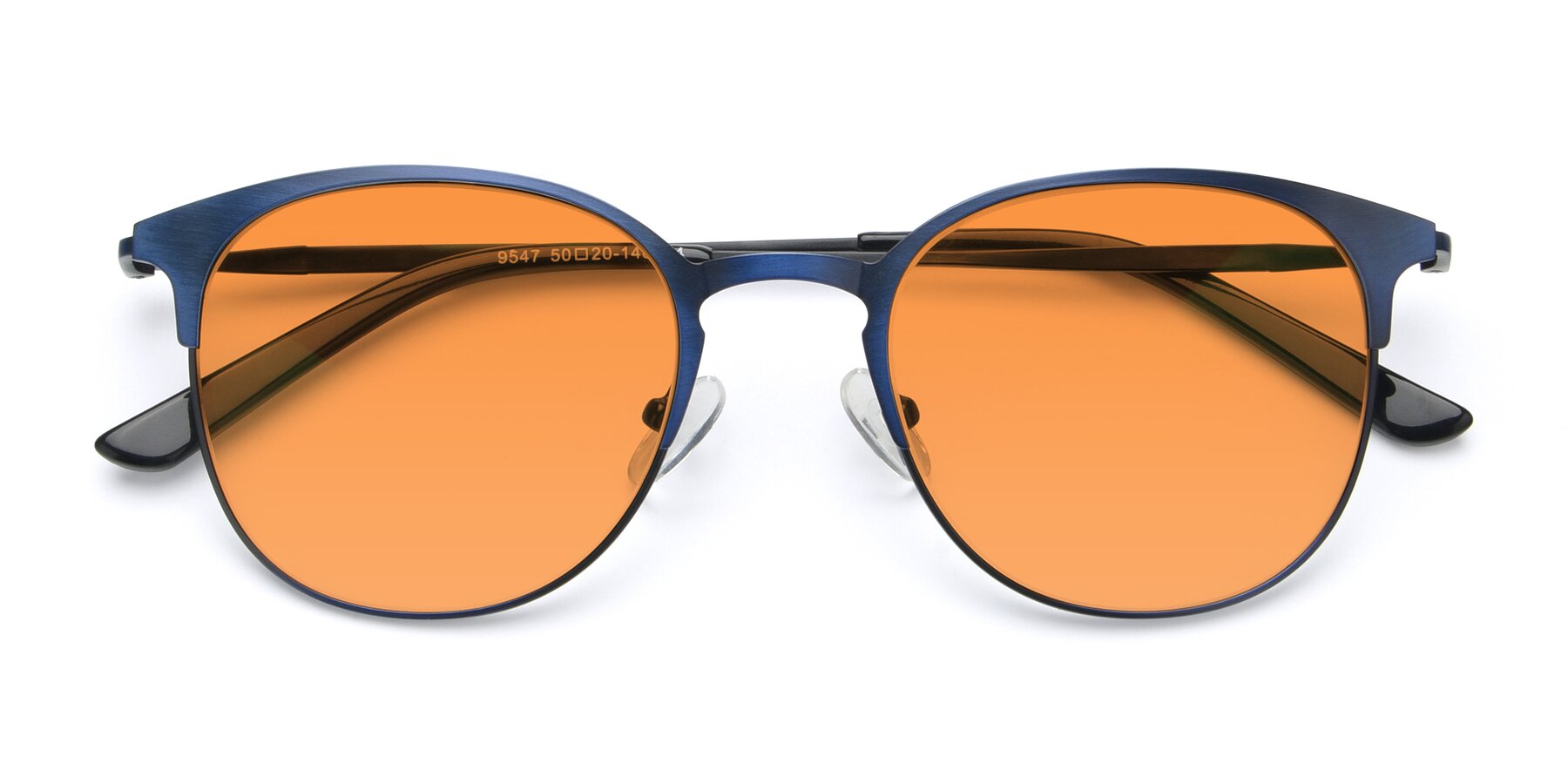 Folded Front of 9547 in Antique Blue with Orange Tinted Lenses
