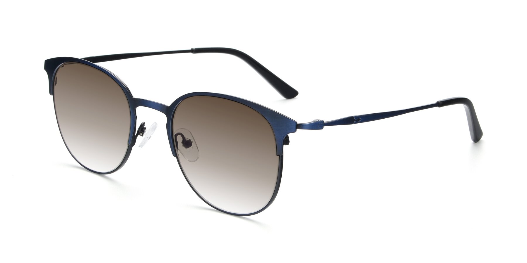 Angle of 9547 in Antique Blue with Brown Gradient Lenses