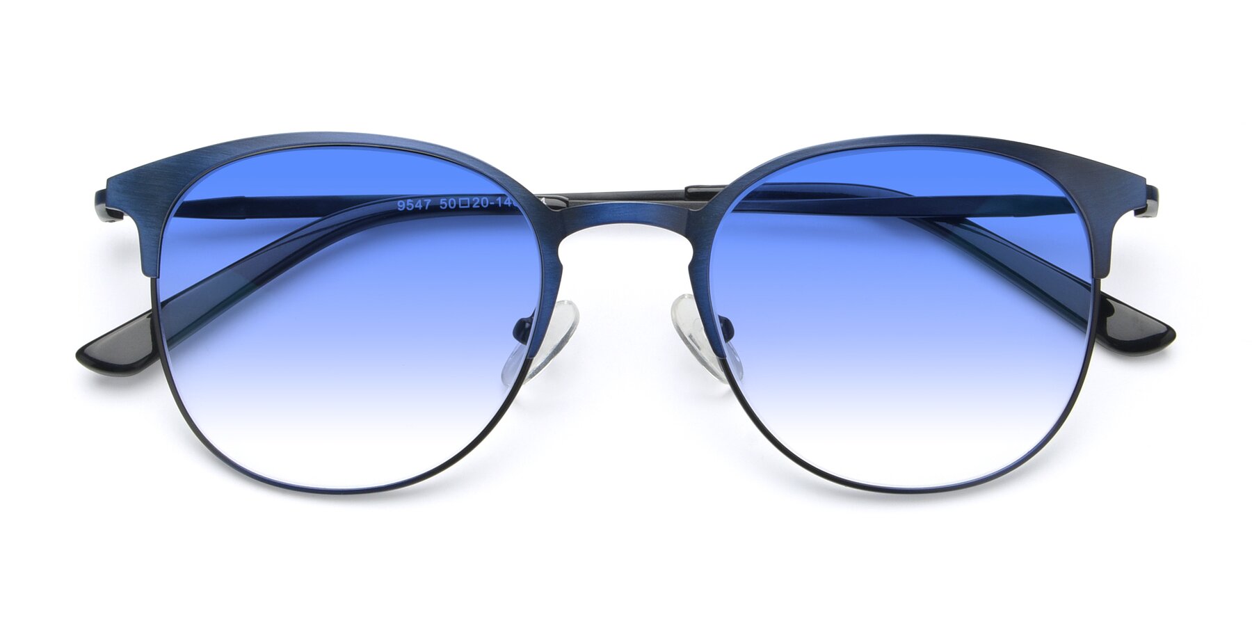Folded Front of 9547 in Antique Blue with Blue Gradient Lenses
