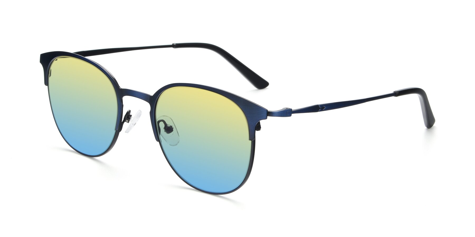 Angle of 9547 in Antique Blue with Yellow / Blue Gradient Lenses