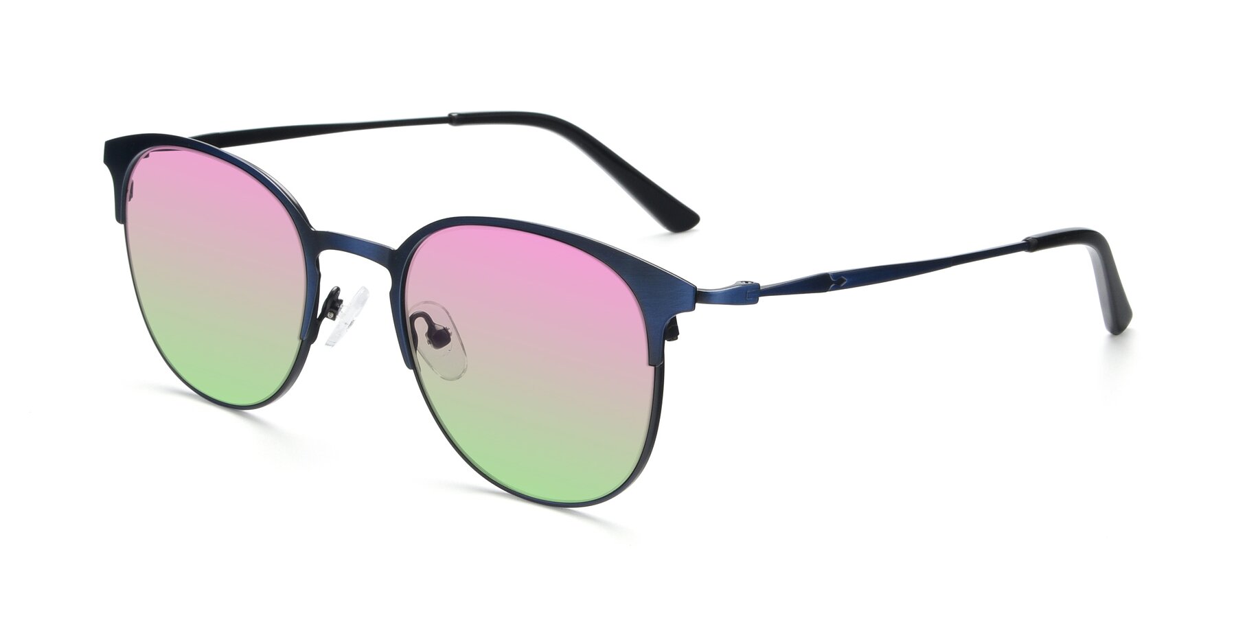 Angle of 9547 in Antique Blue with Pink / Green Gradient Lenses