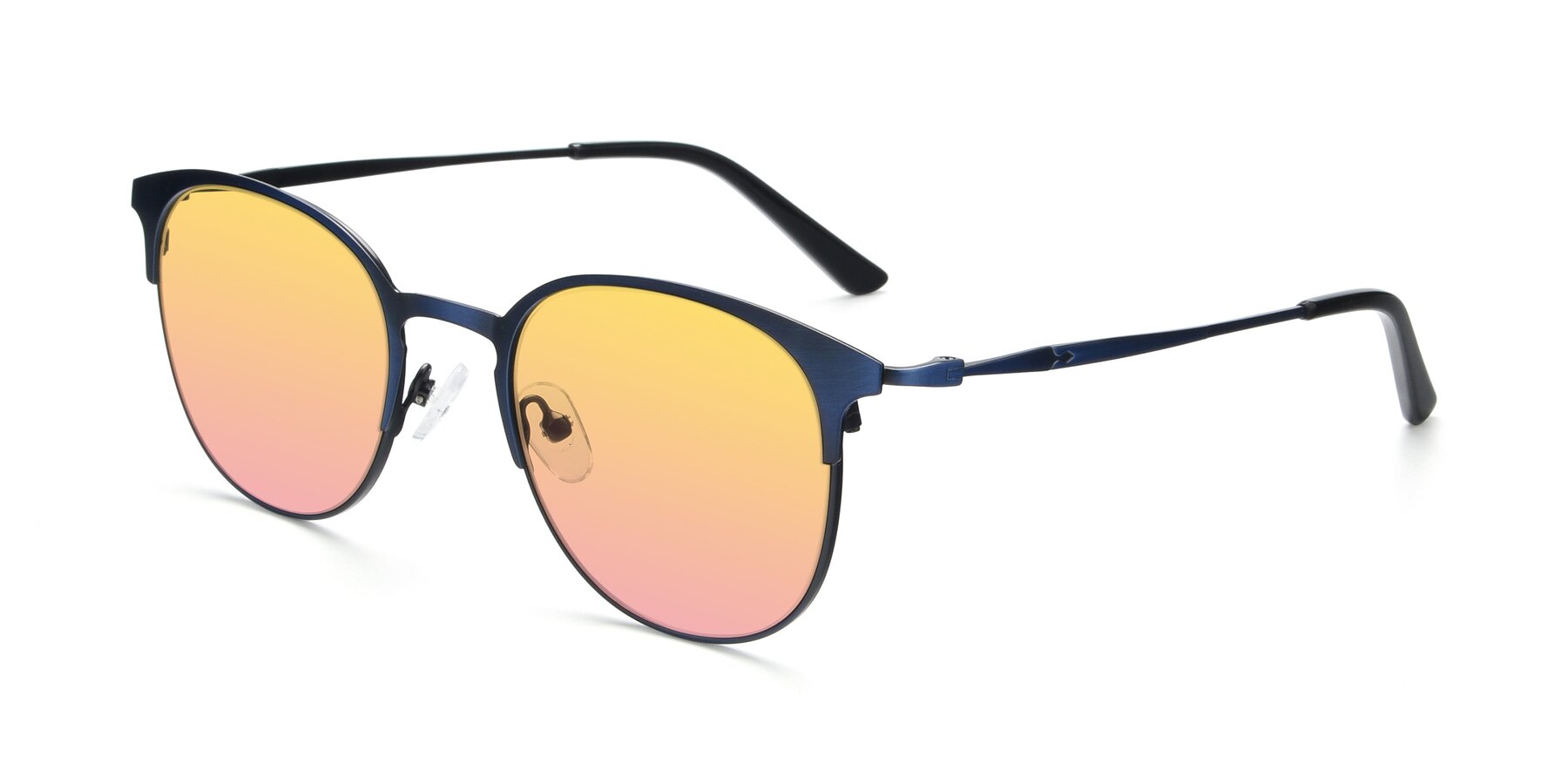 Angle of 9547 in Antique Blue with Yellow / Pink Gradient Lenses