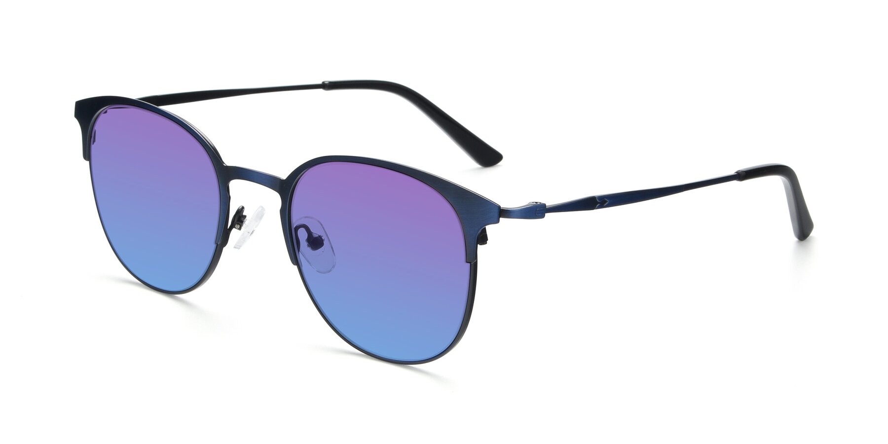 Angle of 9547 in Antique Blue with Purple / Blue Gradient Lenses