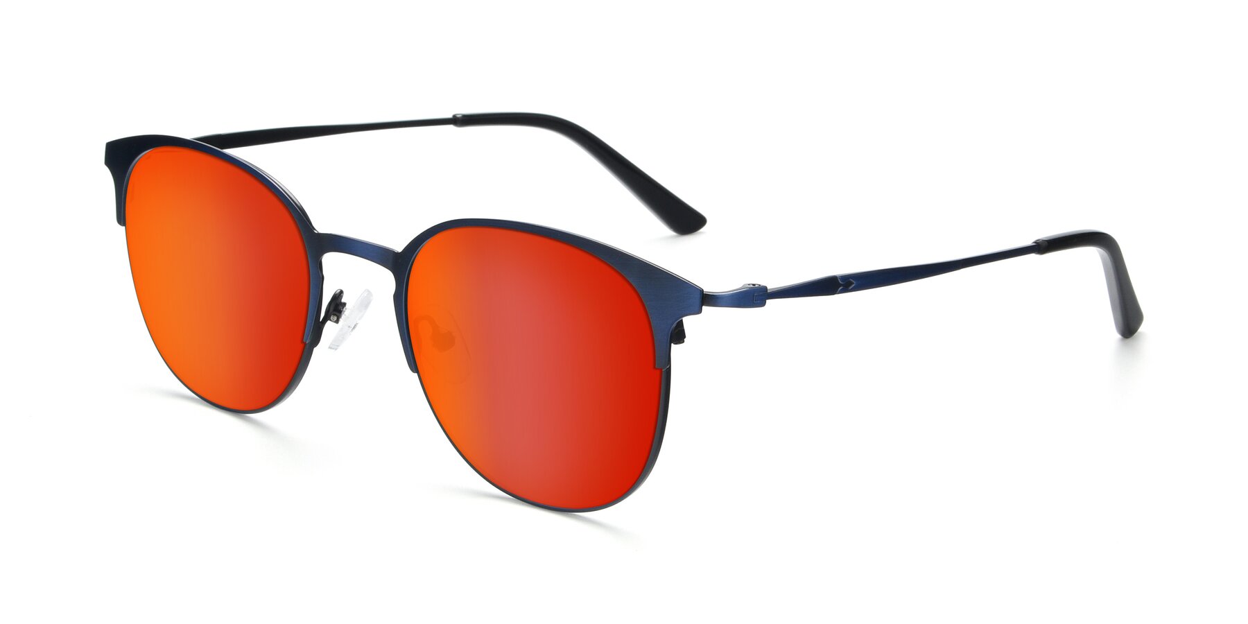Angle of 9547 in Antique Blue with Red Gold Mirrored Lenses