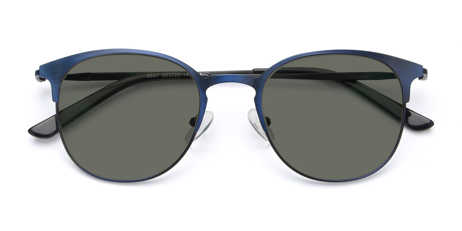 Folded Front of 9547 in Antique Blue with Gray Polarized Lenses