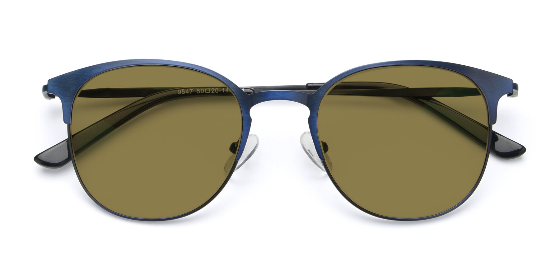 Folded Front of 9547 in Antique Blue with Brown Polarized Lenses