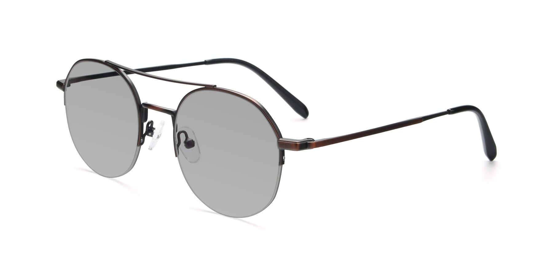 Angle of 9521 in Brown with Light Gray Tinted Lenses