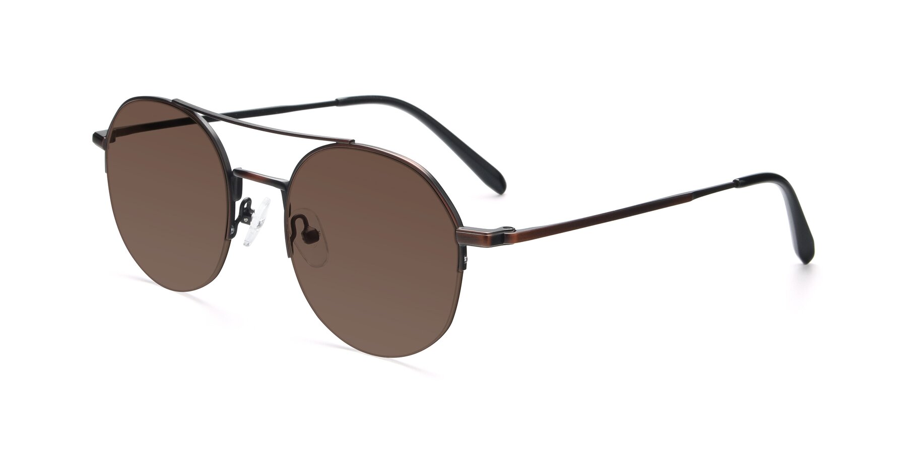 Angle of 9521 in Brown with Brown Tinted Lenses
