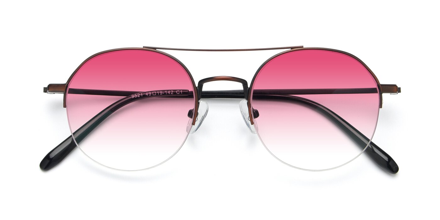 9521 - Brown Gradient Sunglasses
