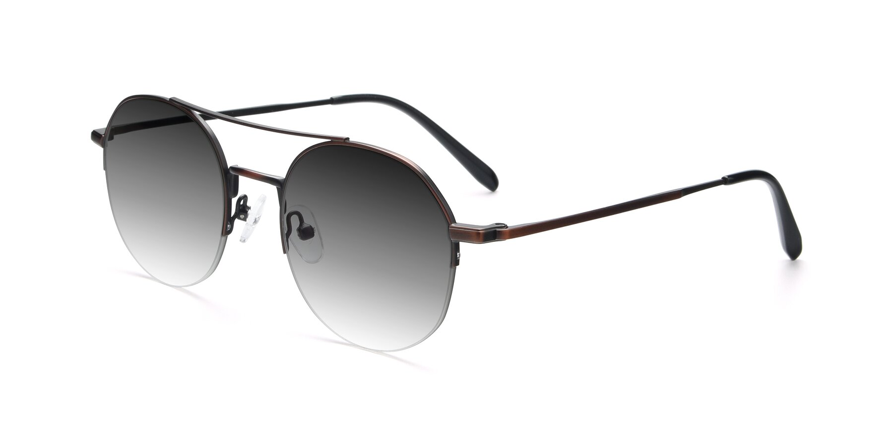 Angle of 9521 in Brown with Gray Gradient Lenses