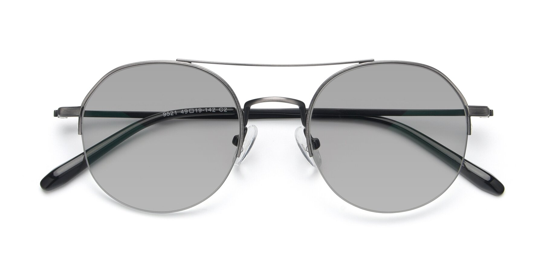 Folded Front of 9521 in Gunmetal with Light Gray Tinted Lenses