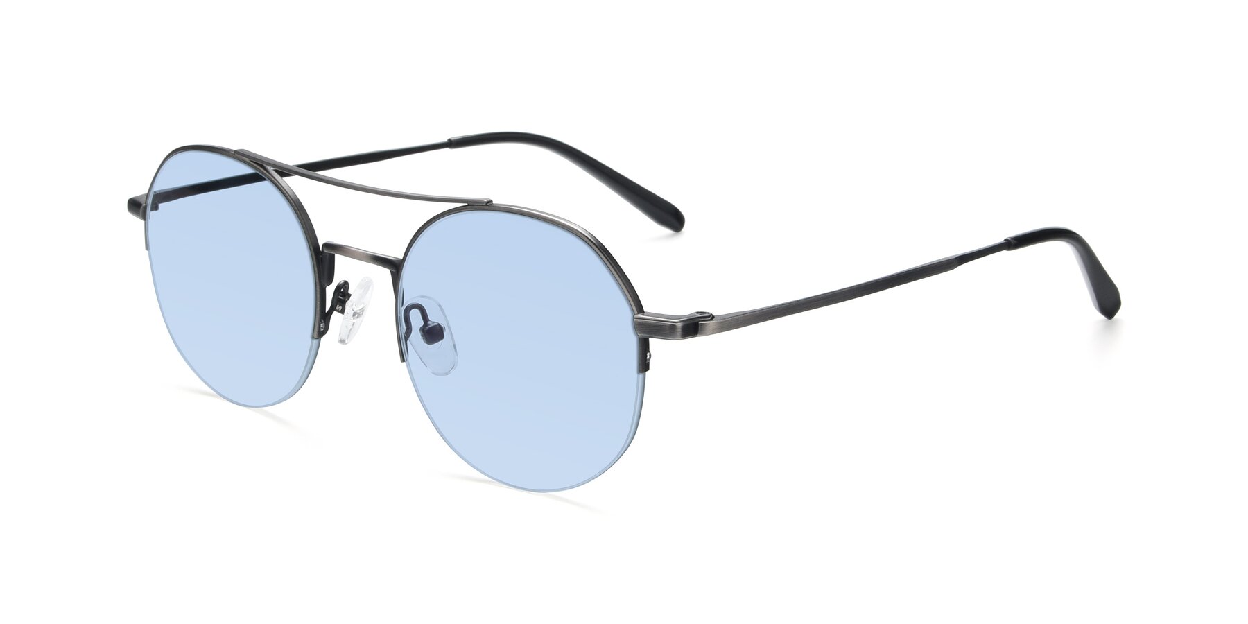 Angle of 9521 in Gunmetal with Light Blue Tinted Lenses