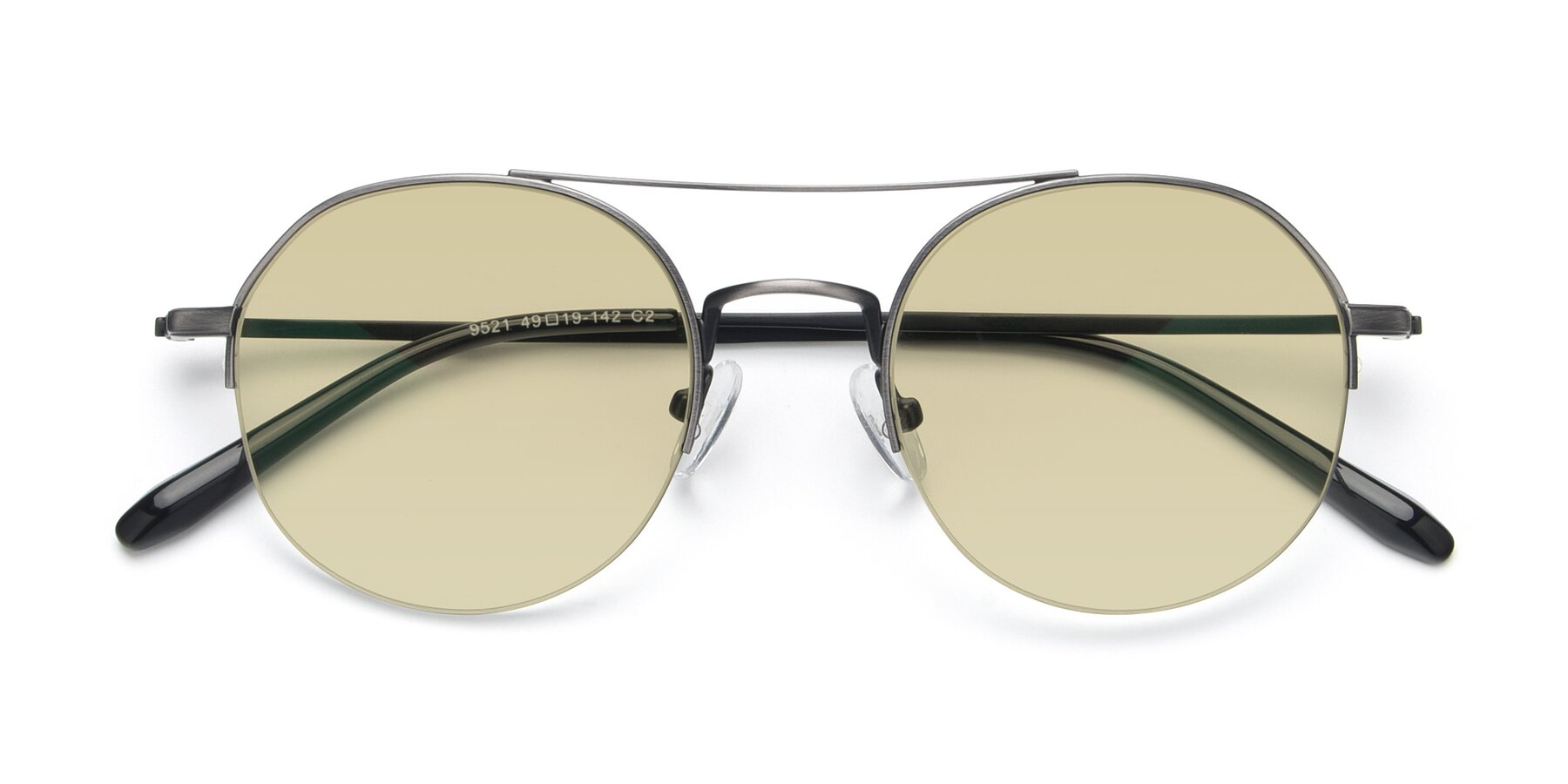 Folded Front of 9521 in Gunmetal with Light Champagne Tinted Lenses