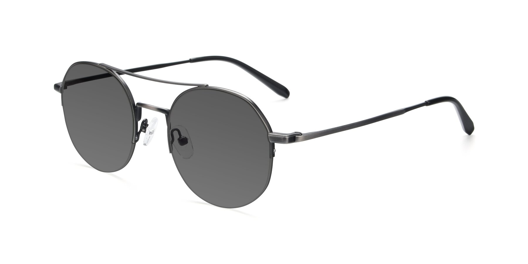 Angle of 9521 in Gunmetal with Medium Gray Tinted Lenses