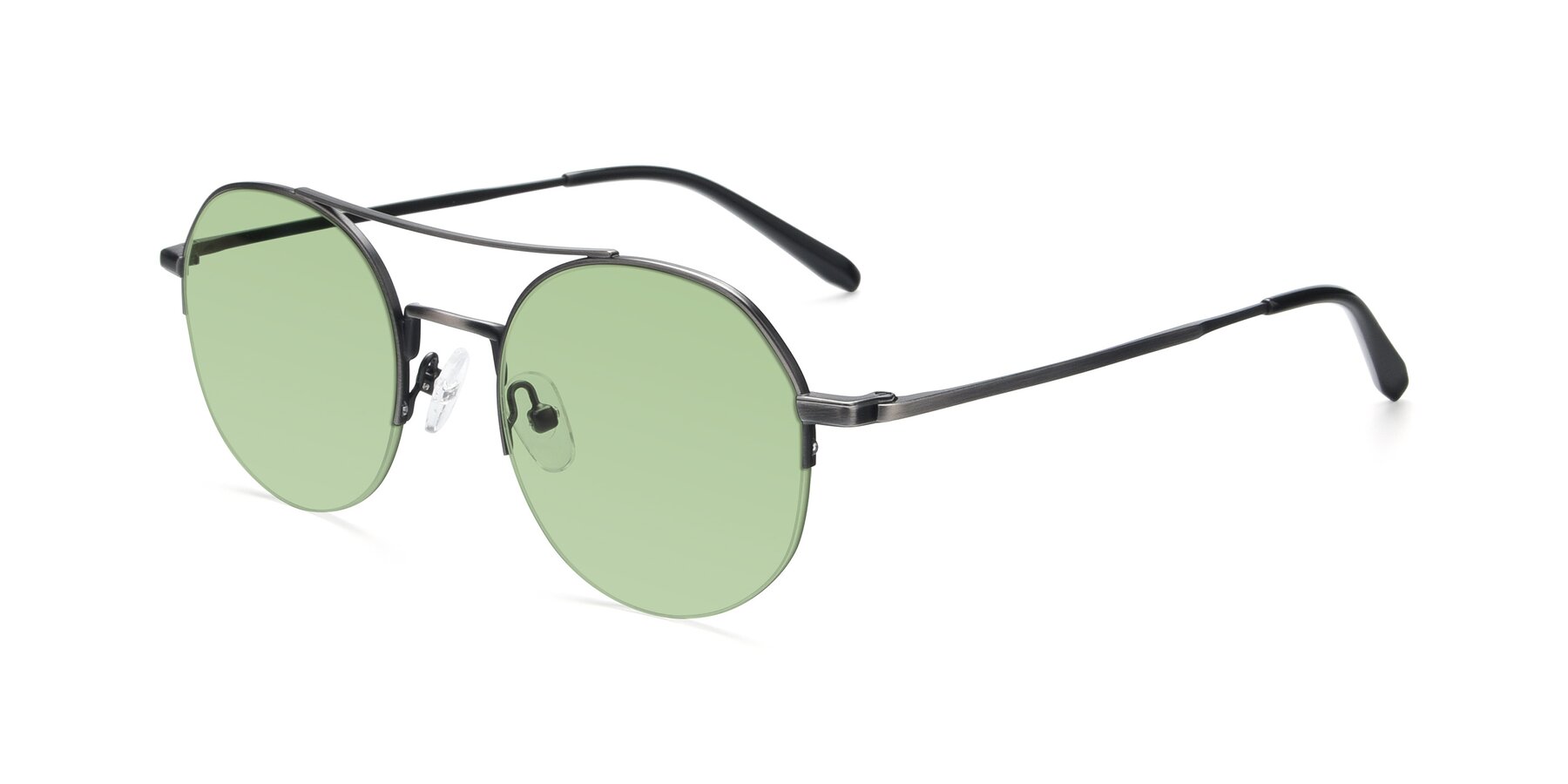 Angle of 9521 in Gunmetal with Medium Green Tinted Lenses