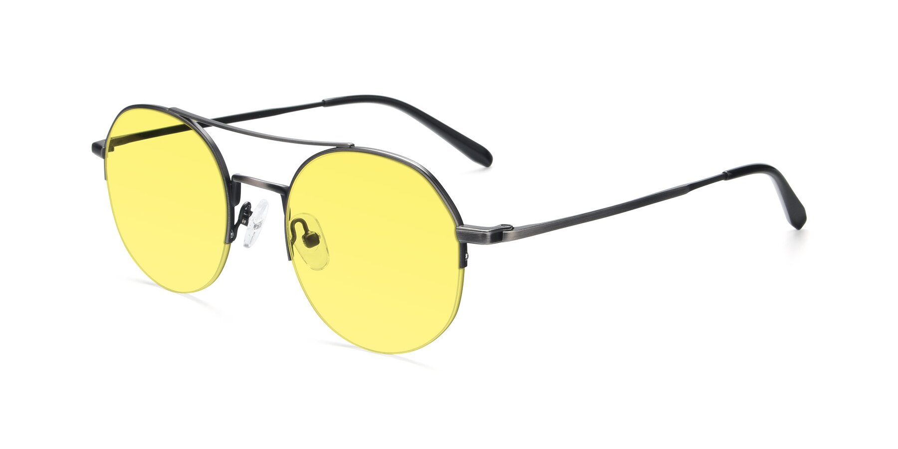 Angle of 9521 in Gunmetal with Medium Yellow Tinted Lenses