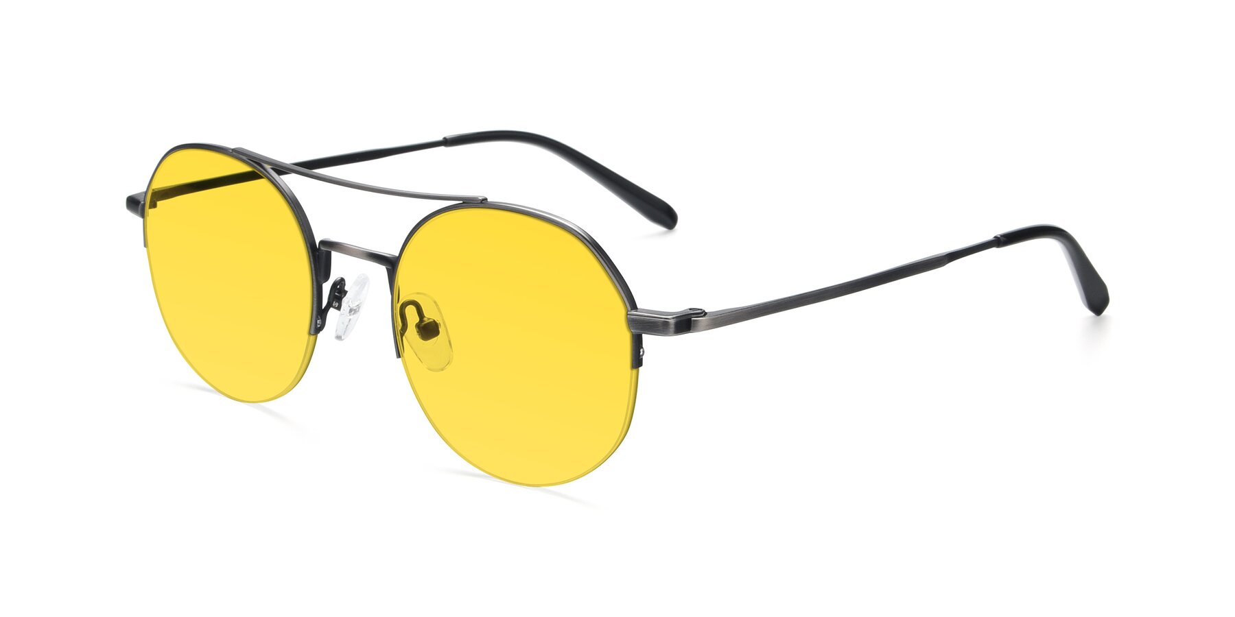 Angle of 9521 in Gunmetal with Yellow Tinted Lenses