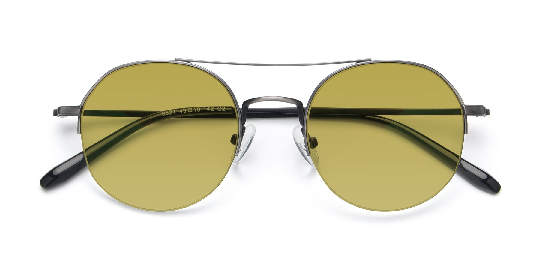 Folded Front of 9521 in Gunmetal with Champagne Tinted Lenses