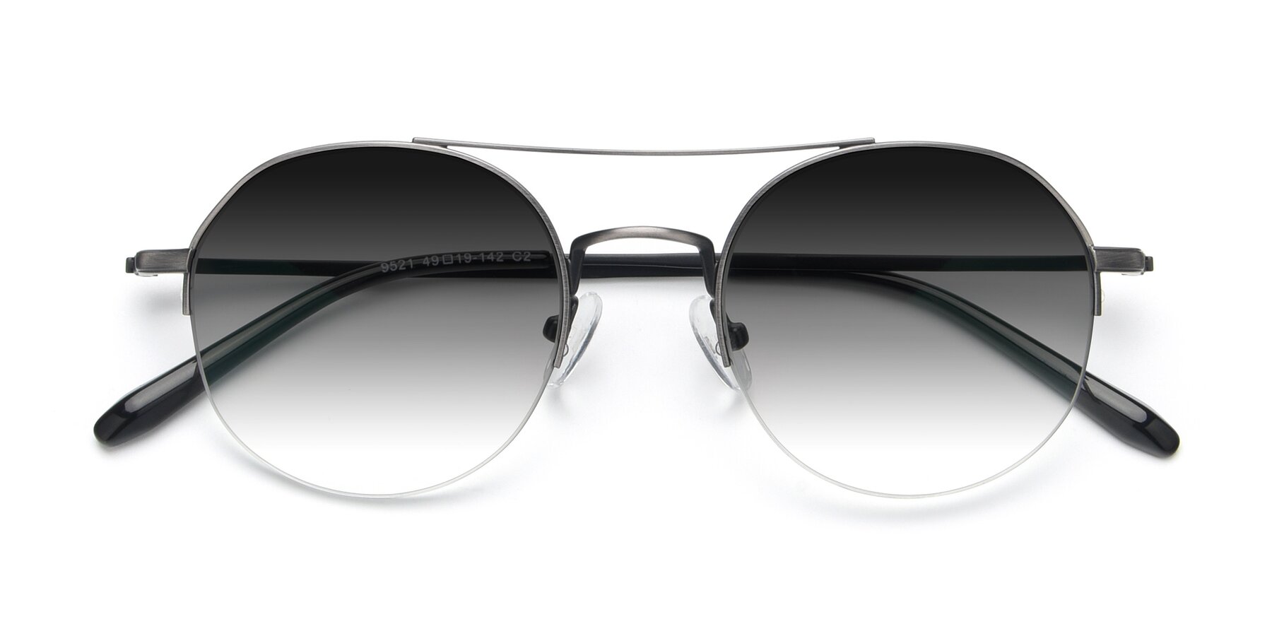 Folded Front of 9521 in Gunmetal with Gray Gradient Lenses