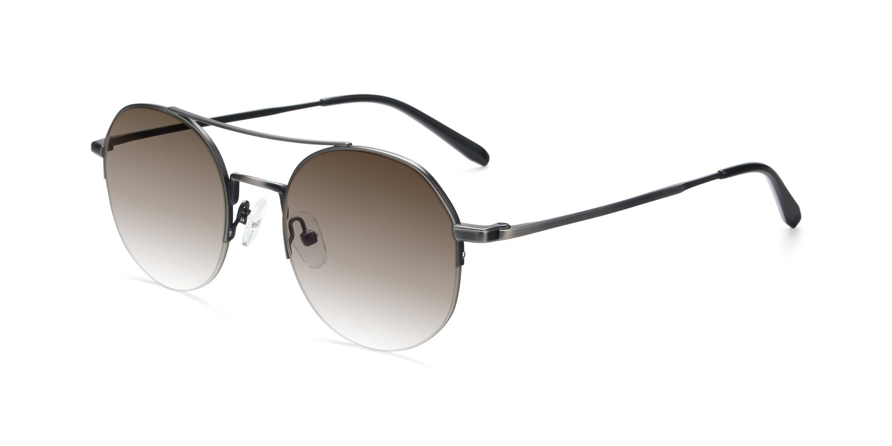 Angle of 9521 in Gunmetal with Brown Gradient Lenses
