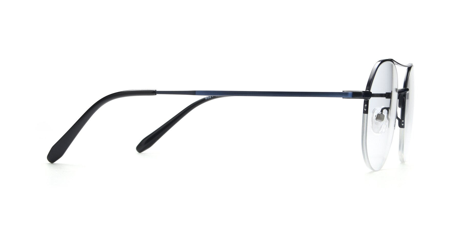 Side of 9521 in Blue with Clear Reading Eyeglass Lenses