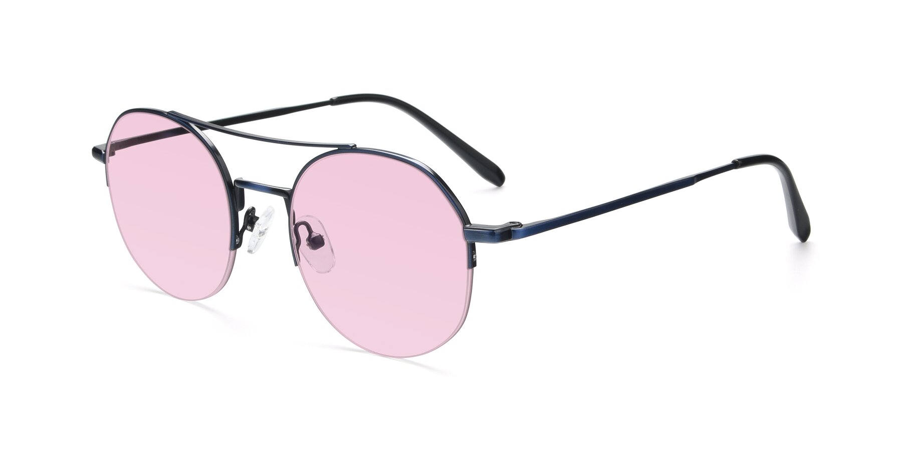 Angle of 9521 in Blue with Light Pink Tinted Lenses