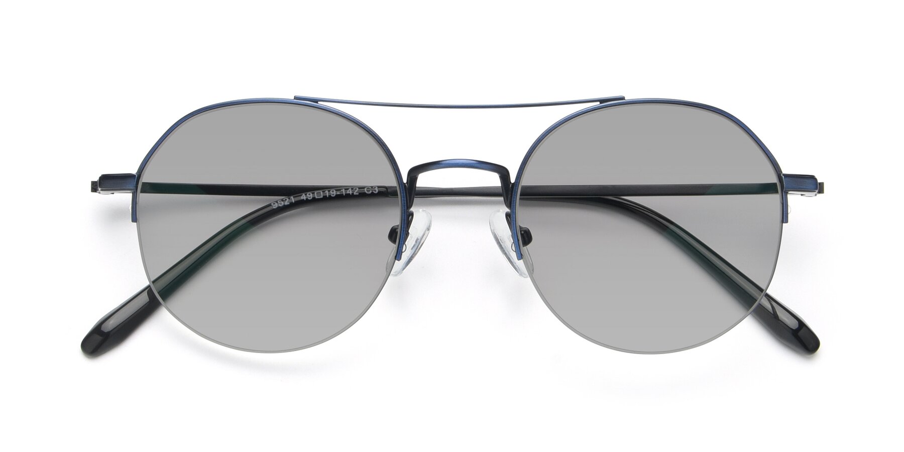 Folded Front of 9521 in Blue with Light Gray Tinted Lenses
