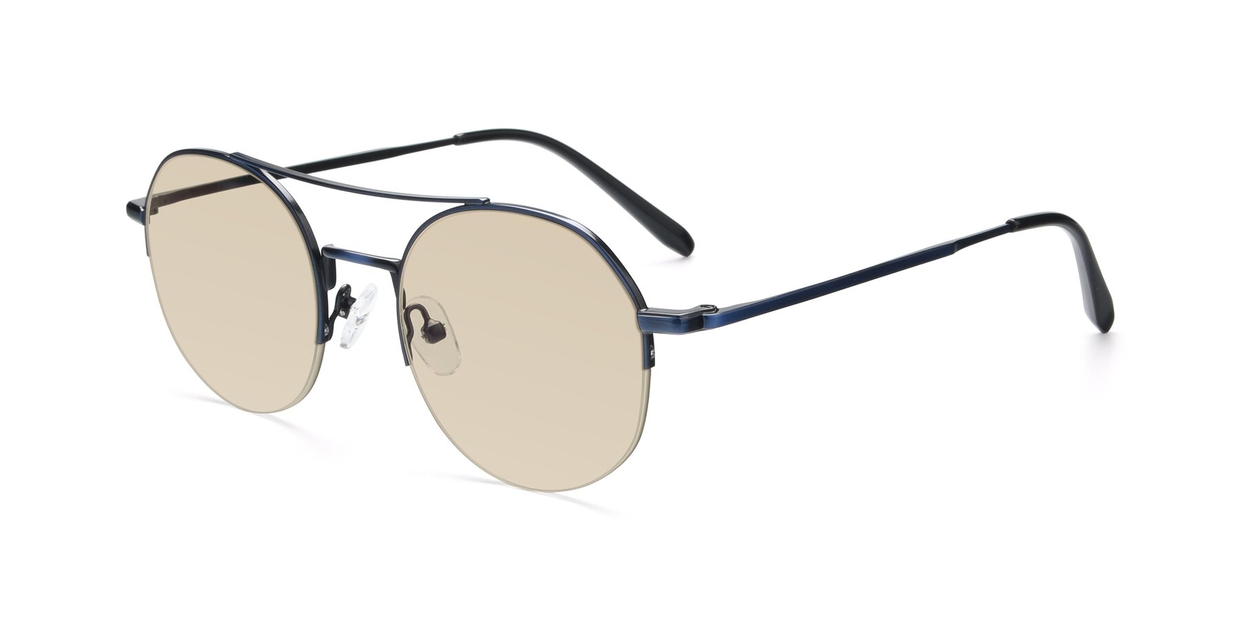 Angle of 9521 in Blue with Light Brown Tinted Lenses