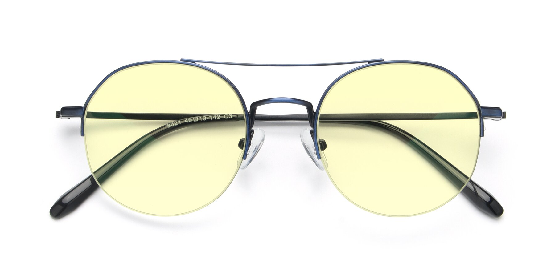 Folded Front of 9521 in Blue with Light Yellow Tinted Lenses