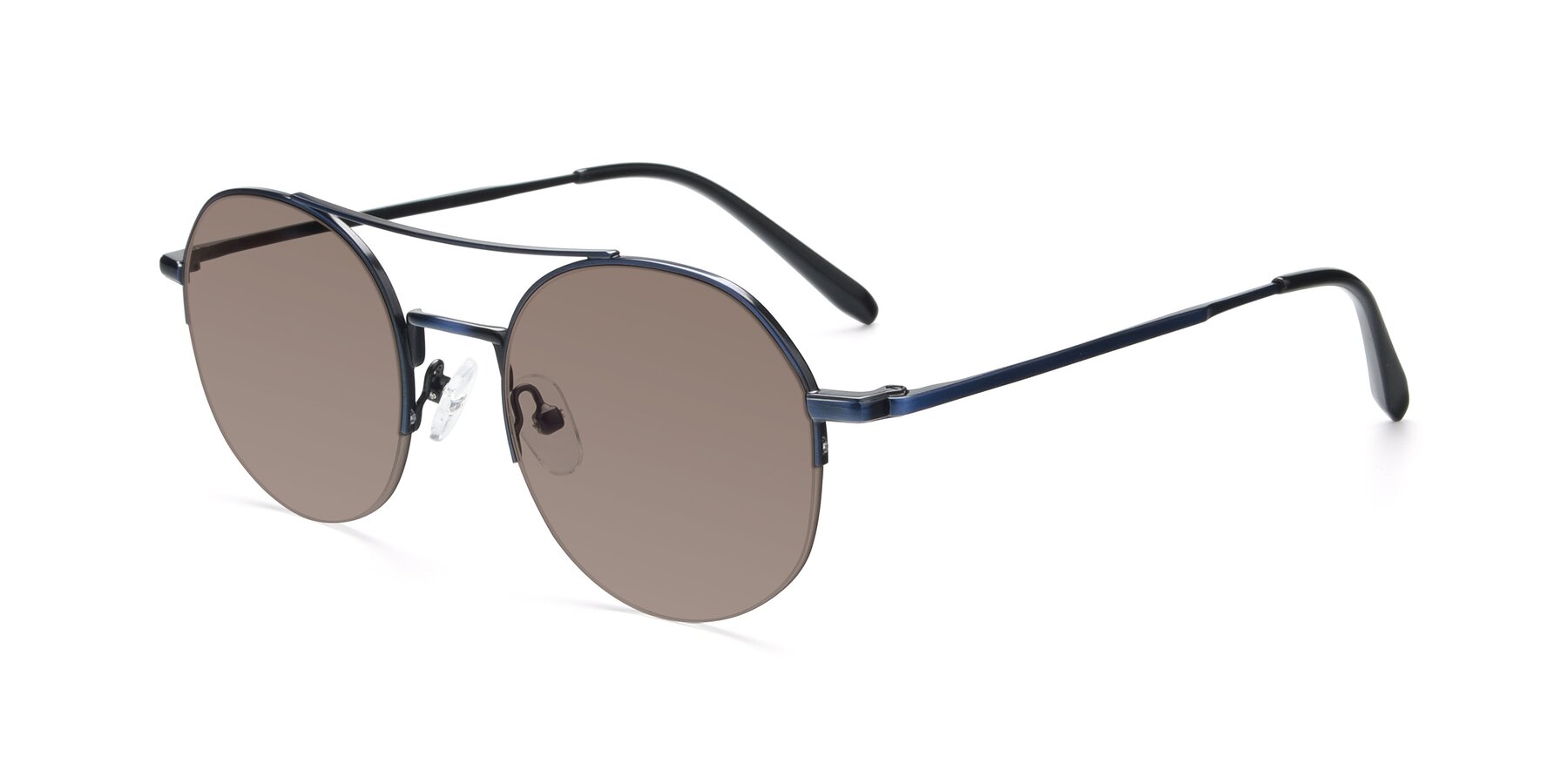 Angle of 9521 in Blue with Medium Brown Tinted Lenses