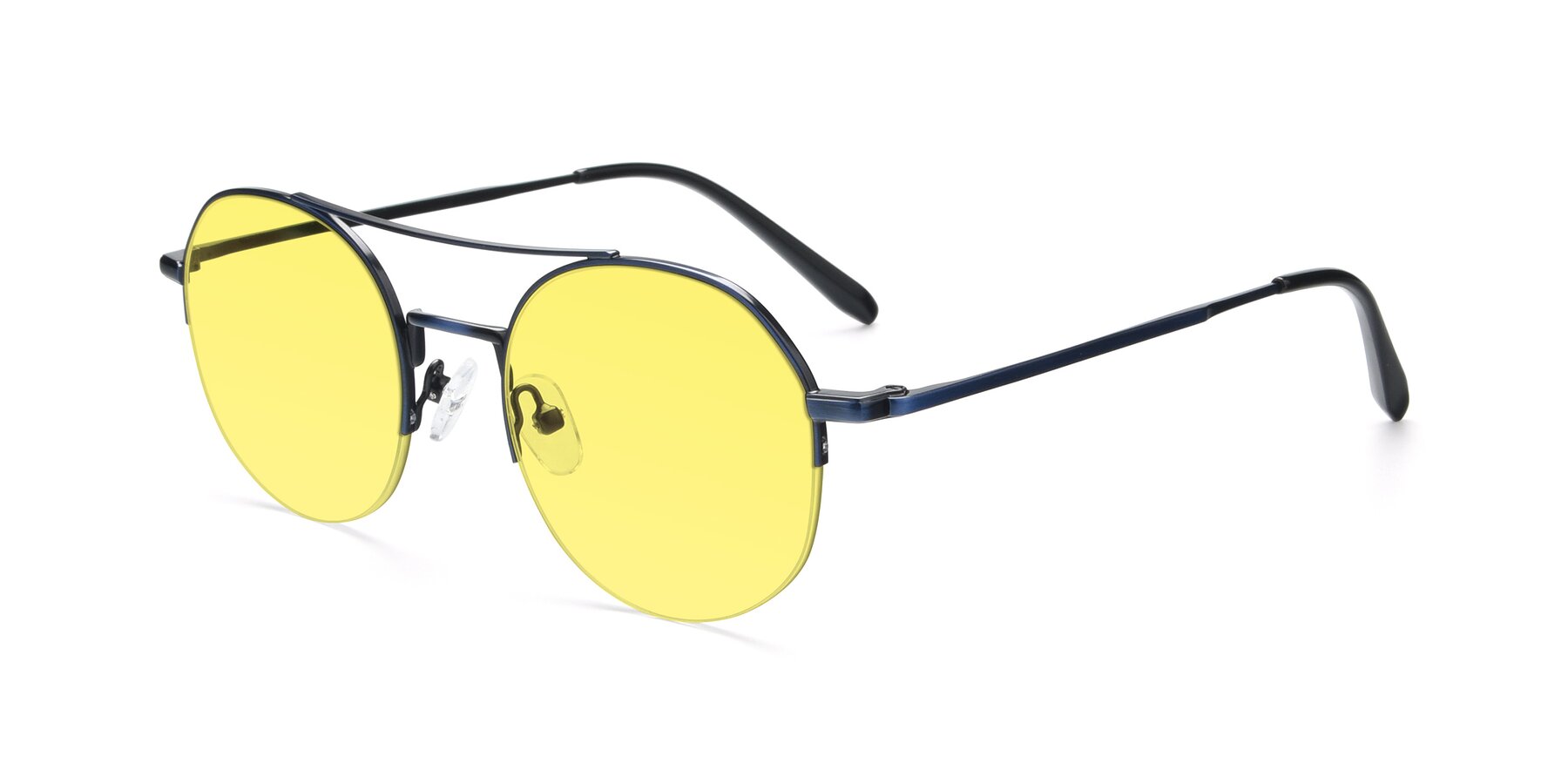 Angle of 9521 in Blue with Medium Yellow Tinted Lenses