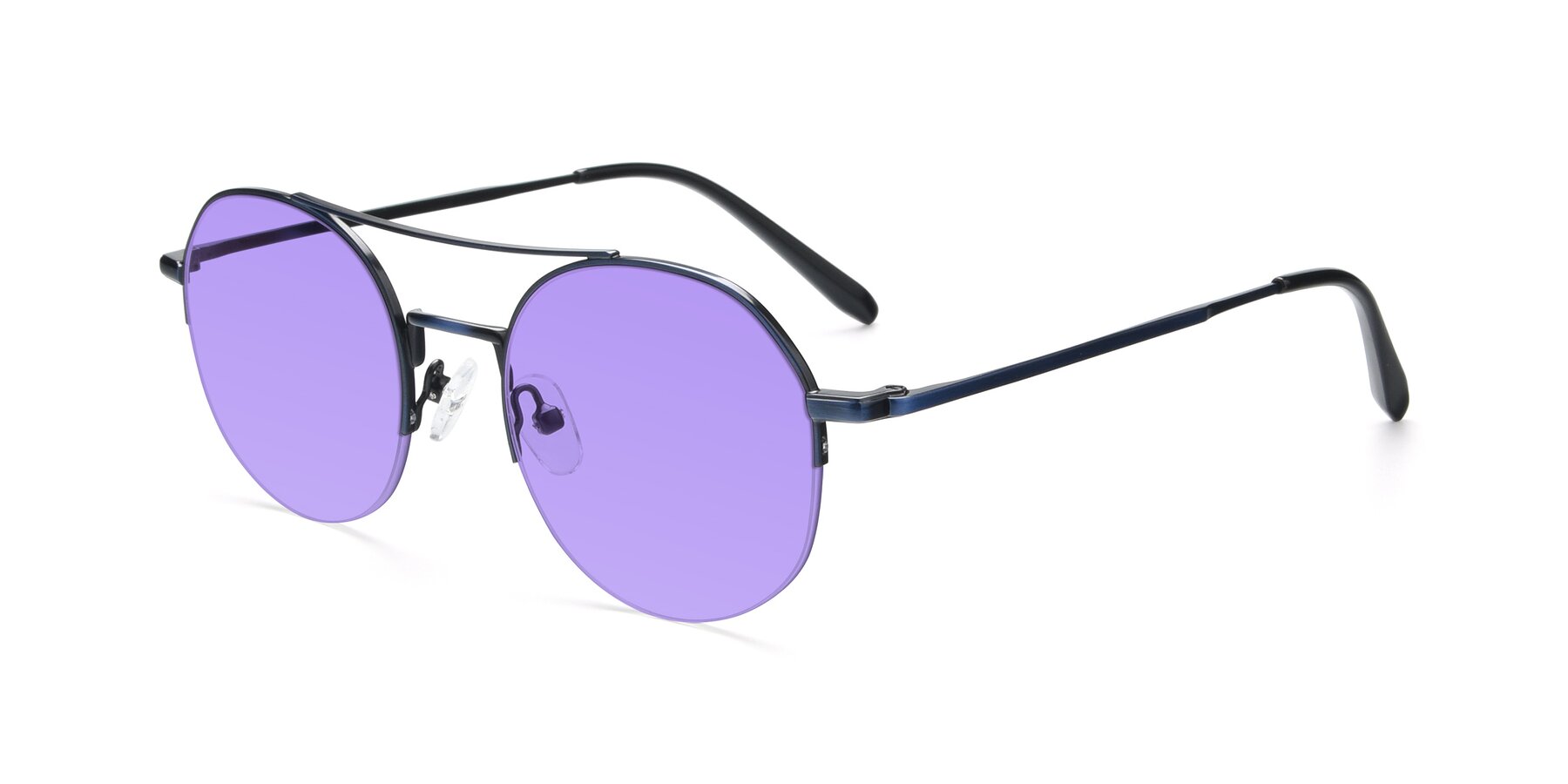 Angle of 9521 in Blue with Medium Purple Tinted Lenses