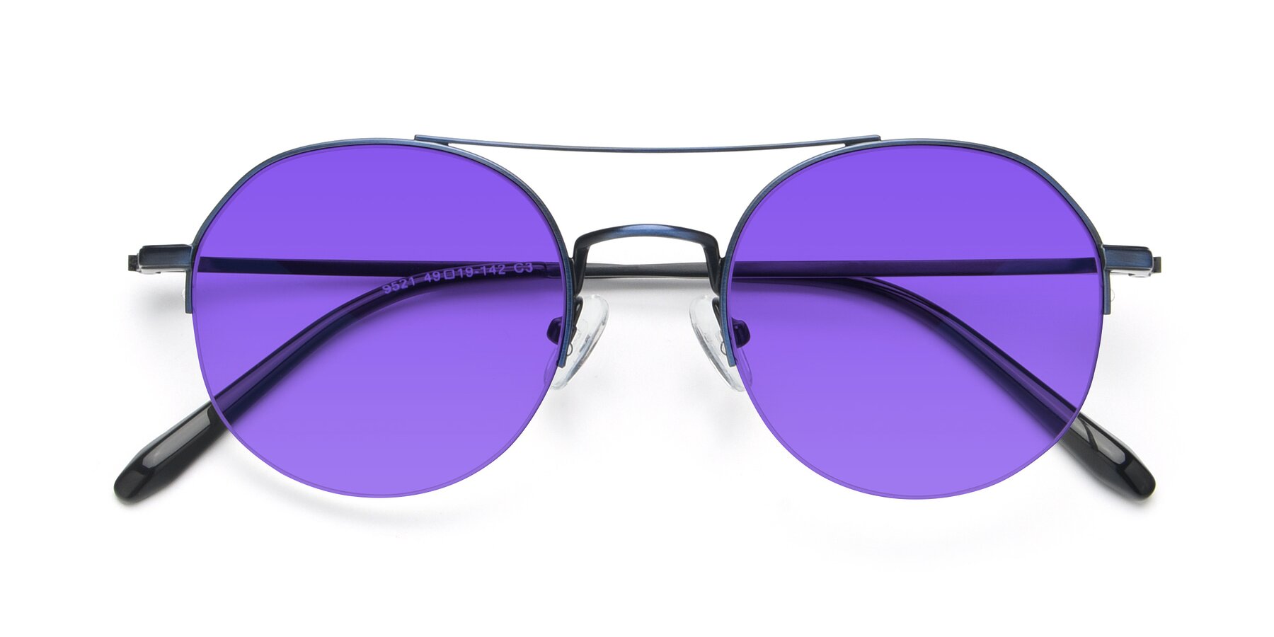 Folded Front of 9521 in Blue with Purple Tinted Lenses