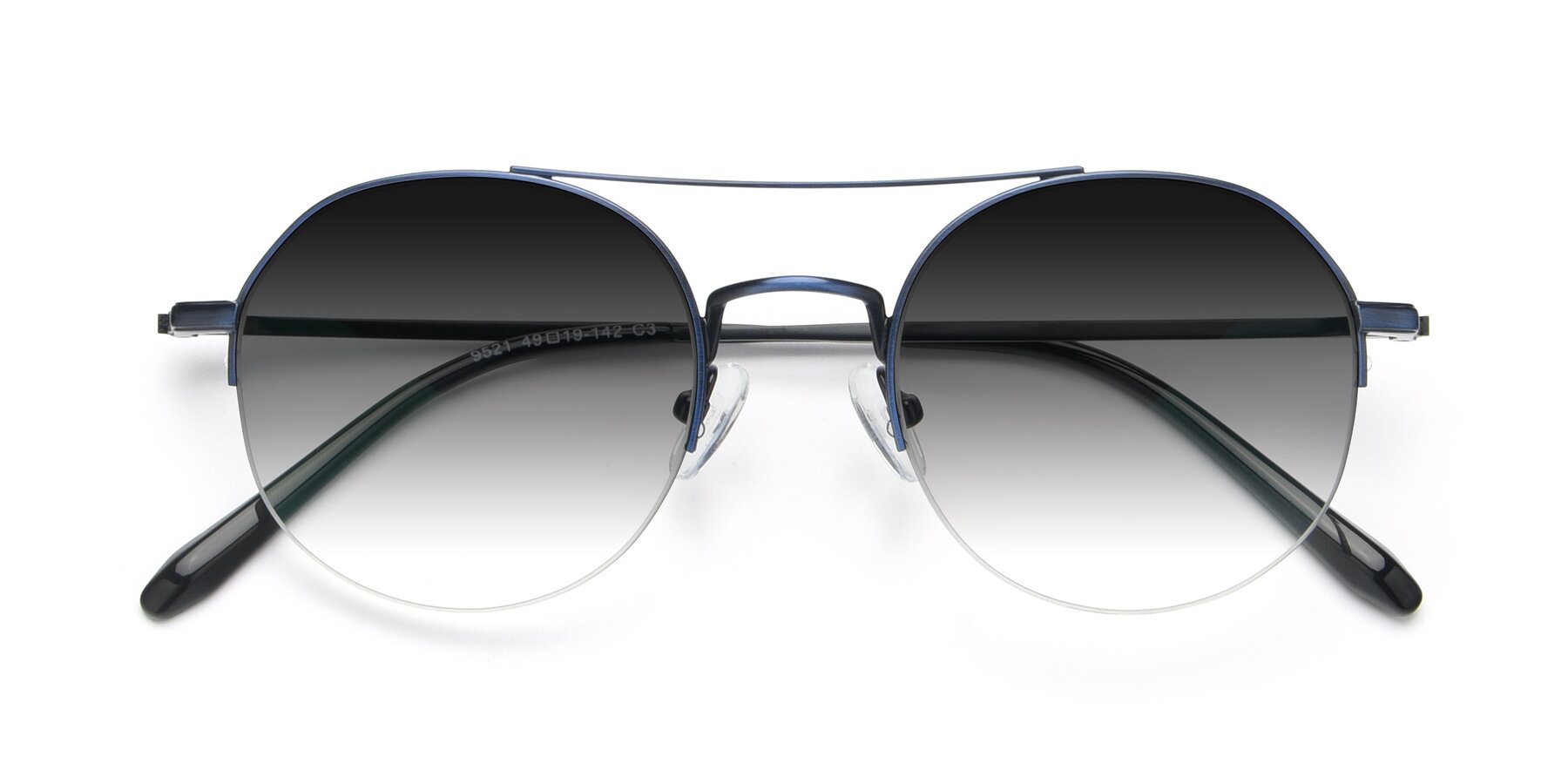 Folded Front of 9521 in Blue with Gray Gradient Lenses