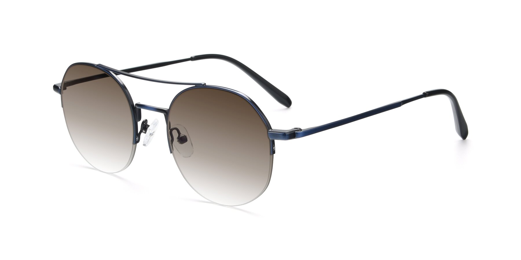 Angle of 9521 in Blue with Brown Gradient Lenses